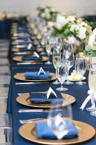 Royal Blue Satin Napkins Wedding Decorations