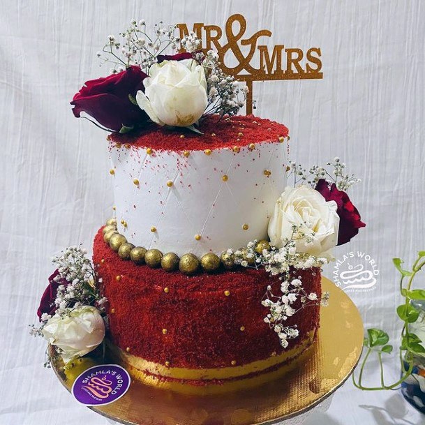 Royal Red Velvet Wedding Cake