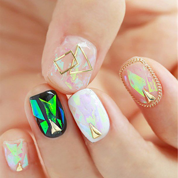 Royally Decorated Glass Nails For Women