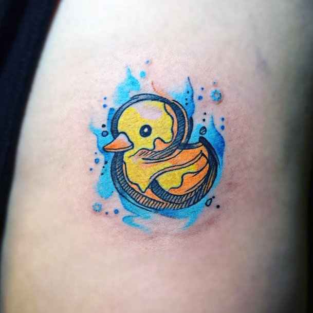 Top 100 Best Rubber Duck Tattoos For Women Duckling Design Ideas