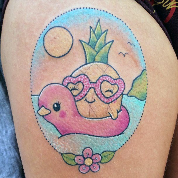 Rubber Duck Tattoo For Ladies
