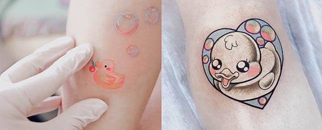 Top 100 Best Rubber Duck Tattoos For Women – Duckling Design Ideas