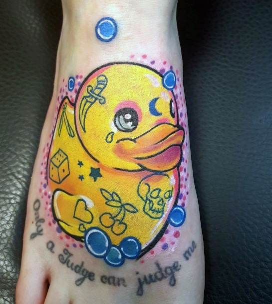 Top 100 Best Rubber Duck Tattoos For Women Duckling Design Ideas