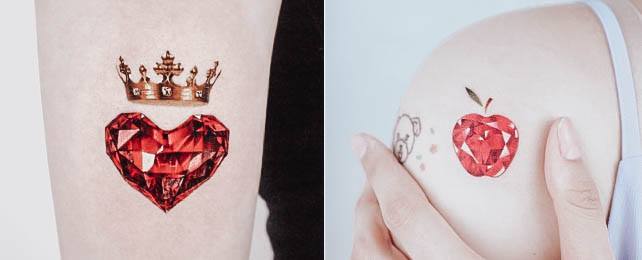 Top 100 Best Ruby Tattoos For Women – Red Gemstone Design Ideas
