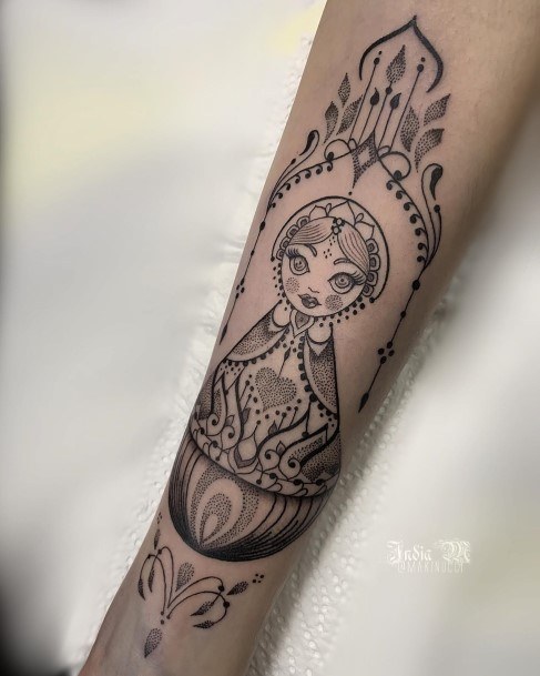 Russian Nesting Doll Matryoshka Tattoos Feminine Ideas