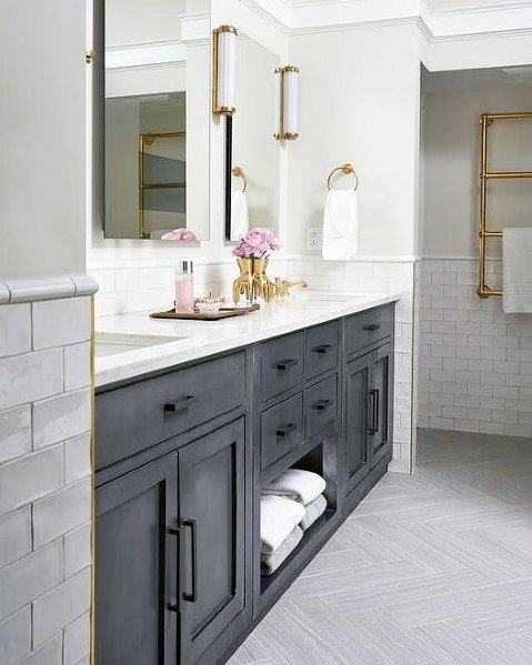 Rustic Black Design Ideas Bathroom Vanity