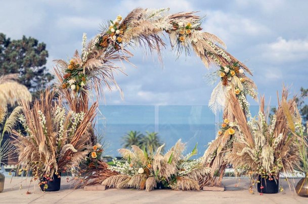 Rustic Feathered Wedding Ceremony Decorations