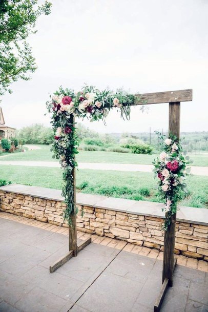 Rustic Homemade Arch Backyard Wedding Ideas