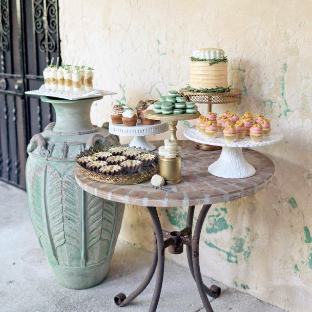 Rustic Mint Green Gorgeous Vase Stand Delectable Desert Table Wedding Ideas