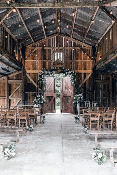 Rustic Old Wooden House Wedding Ceremony Decorations