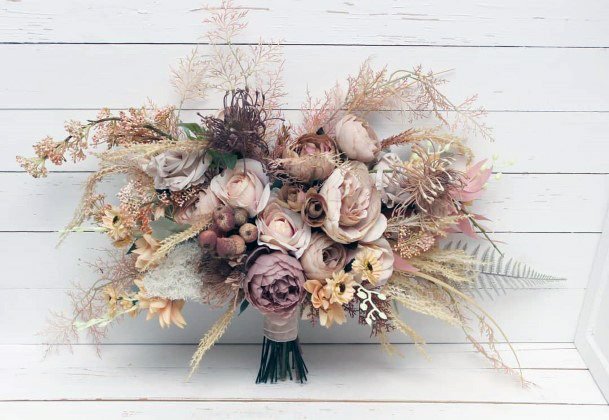 Rustic Pastel Wedding Bouquet Inspiration For Bride