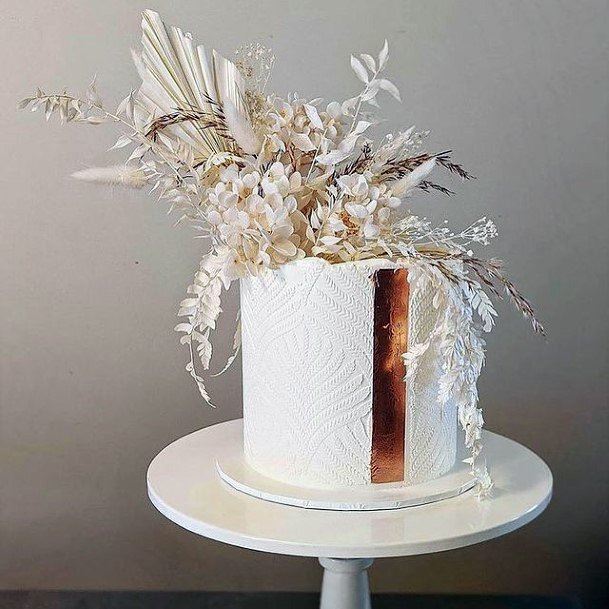 Rustic Wedding Cake With Exotic Herbs