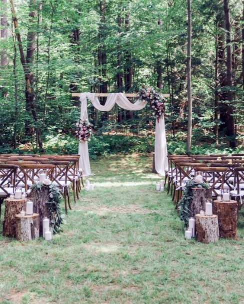 Rustic Wedding Ideas Lush Forrest Ceremony