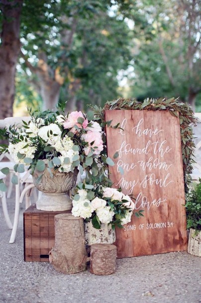 Rustic Wedding Ideas Wooden Ceremony Signs Inspiration