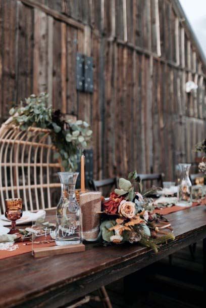 Rustic Wood Wedding Head Table Decor