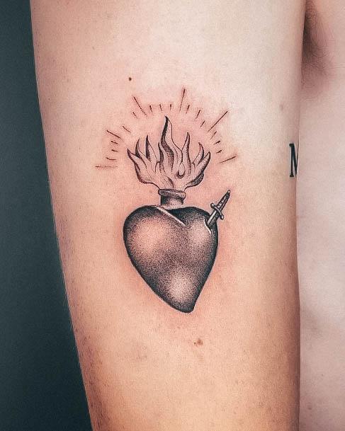 Sacred Heartic Womens Sacred Heart Tattoo Designs