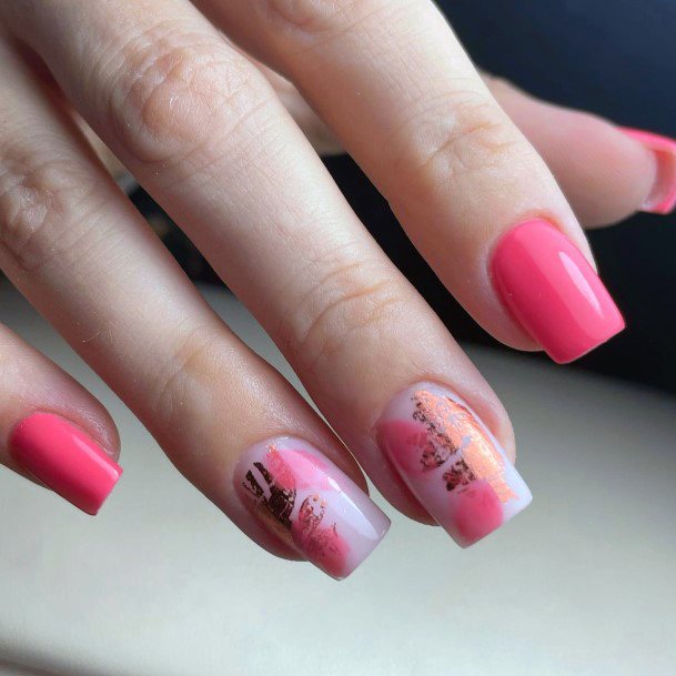 Top 100 Best Salmon Nails For Women PinkishOrange Fingernail Ideas