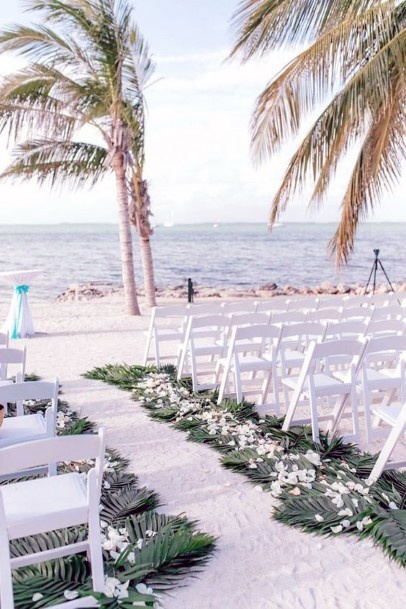 Sandy Beach Tropical Wedding Flowers