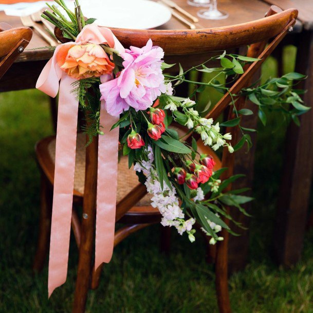 Satin Ribbon And June Wedding Flowers