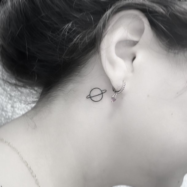 Saturn Tattoos Feminine Ideas