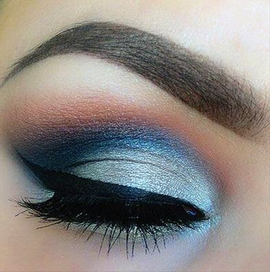 light blue and silver eyeshadow