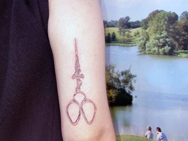 Scissors Womens Tattoo Ideas