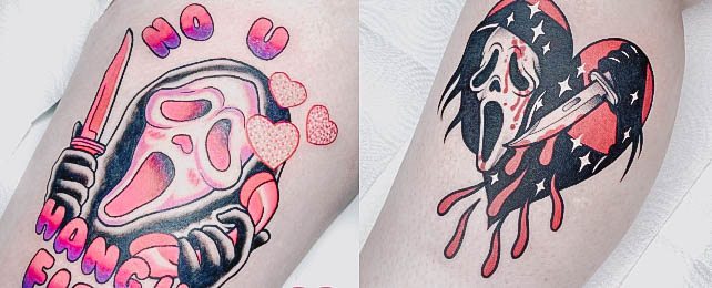 Top 100 Best Scream Tattoos For Women - Scary Movie Design Ideas
