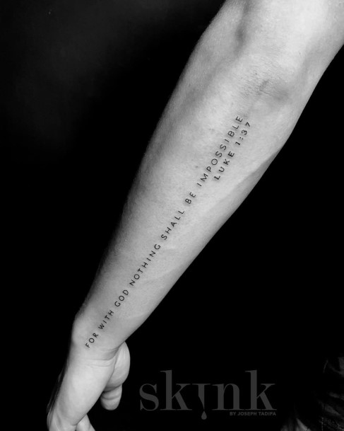 Script Forearm Tattoo Inspiration Bible Verse For Women