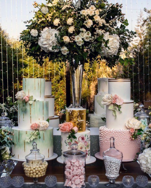 Scrumptious Desert Table Lime Green Strawberry Pink Delicious Wedding Cake Ideas