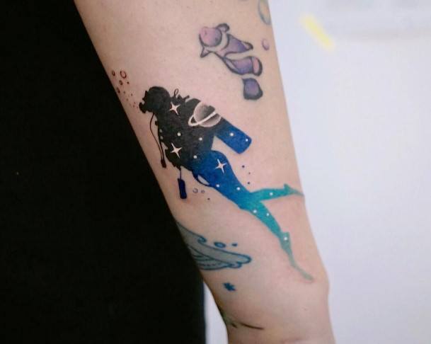 Scuba Diving Womens Feminine Scuba Diving Tattoos