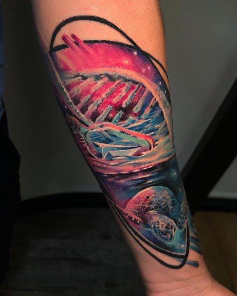 Sea Turtle Ocean Watercolor Forearm Beauteous Girls Dna Tattoos