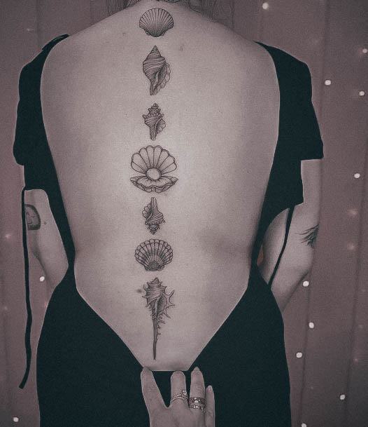 seashell tattoos for girls