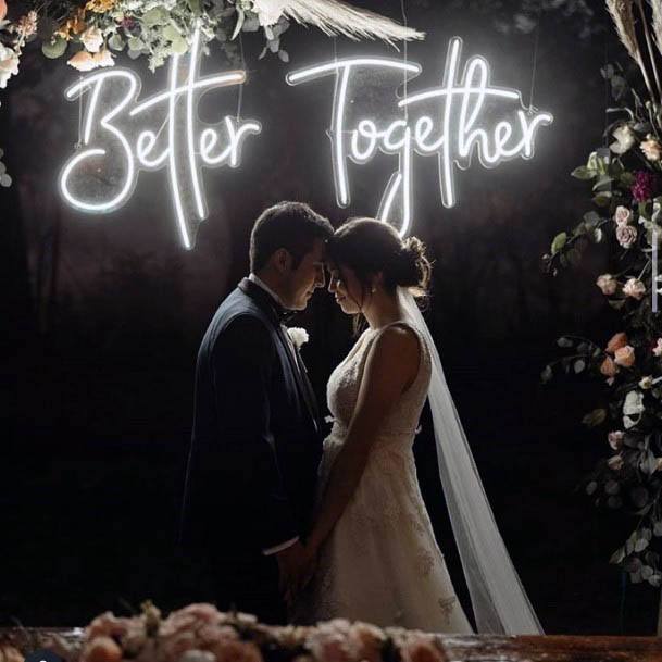 Sensational Better Together Cute Light Wedding Backdrop Ideas