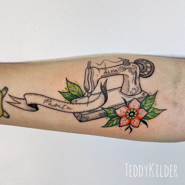 Sewing Machine Tattoos For Girls