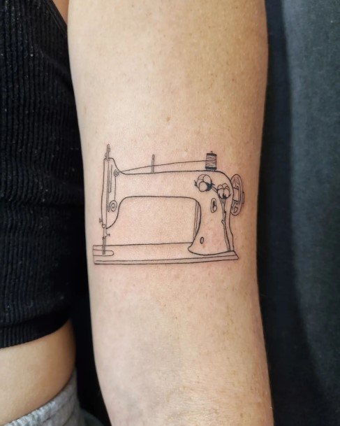 Sewing Machine Womens Feminine Sewing Machine Tattoos