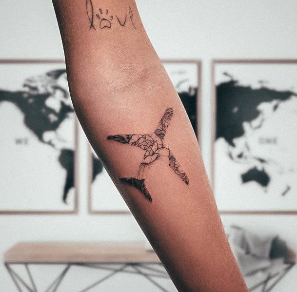 Sexy Airplane Tattoo Designs For Women