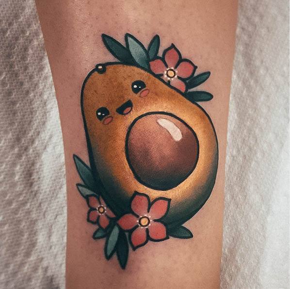 Sexy Avocado Tattoo Designs For Women