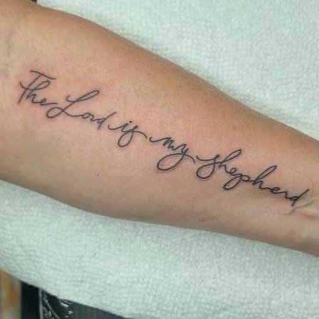 Sexy Bible Verse Tattoo Designs For Women The Lord Is My Shepherd