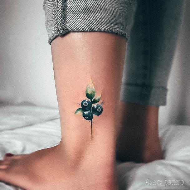 Sexy Blueberry Tattoo Designs For Women