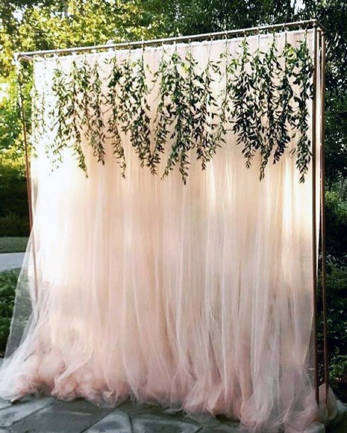 Sexy Blush Pink Fraily Curtain Backdrop Wedding Ideas