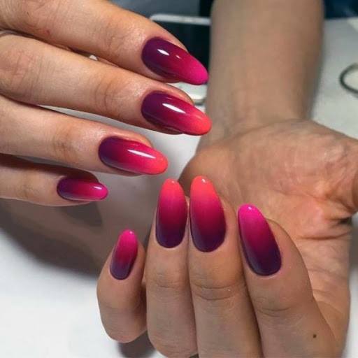 Sexy Bright Red Womens Fall Ombre Nail Ideas