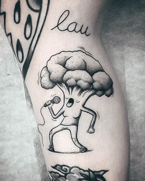 Sexy Broccoli Tattoo Designs For Women