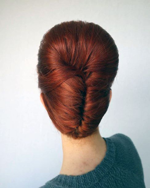 Sexy Brunette Woman With Messy Beehive Hairstyle And Short Bangs