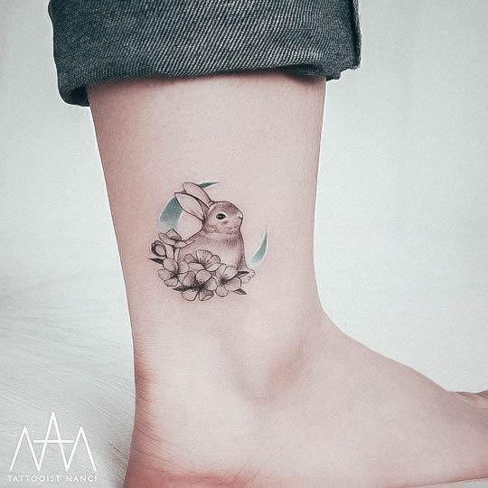 Sexy Bunny Rabbit Tattoo Designs For Women