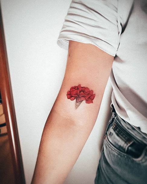 Sexy Carnation Tattoo Designs For Women