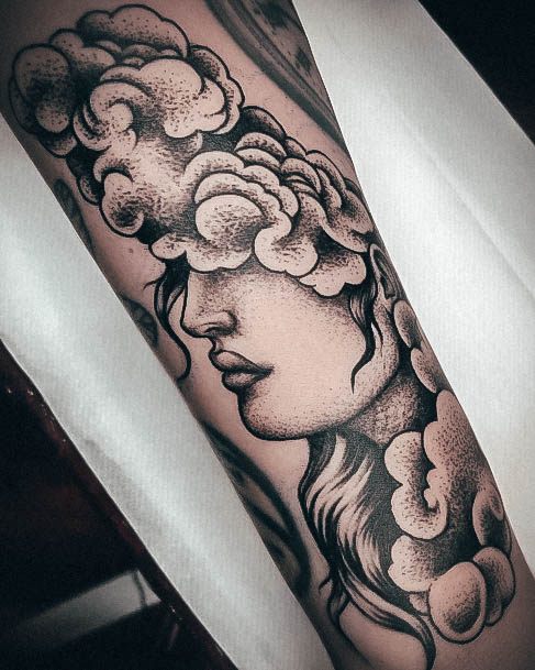 Sexy Cloud Tattoo Designs For Women