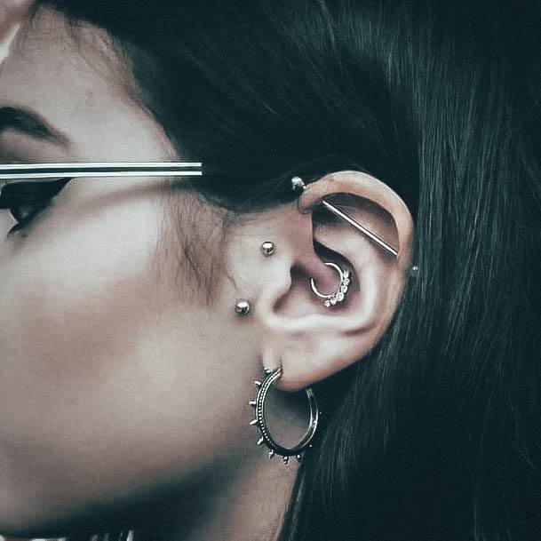 Sexy Cool Ear Piercing Design For Girls