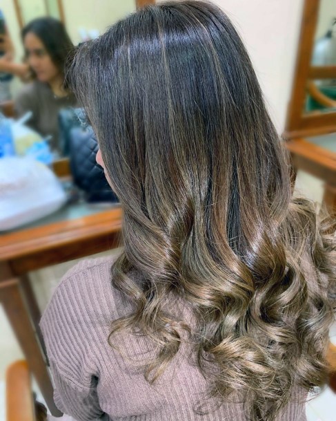 Sexy Cool Toned Brunette Highlights For Women Hairstyle Inspiration Look