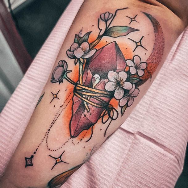 Sexy Crystal Tattoo Designs For Women