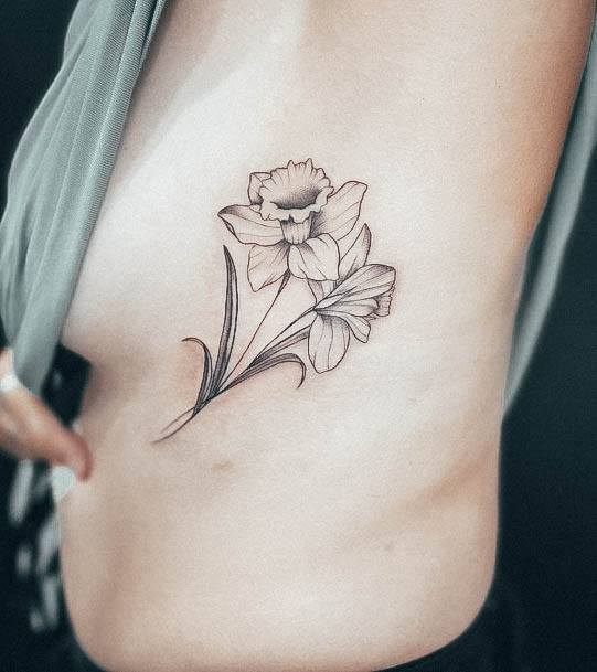 Sexy Daffodil Tattoo Designs For Women